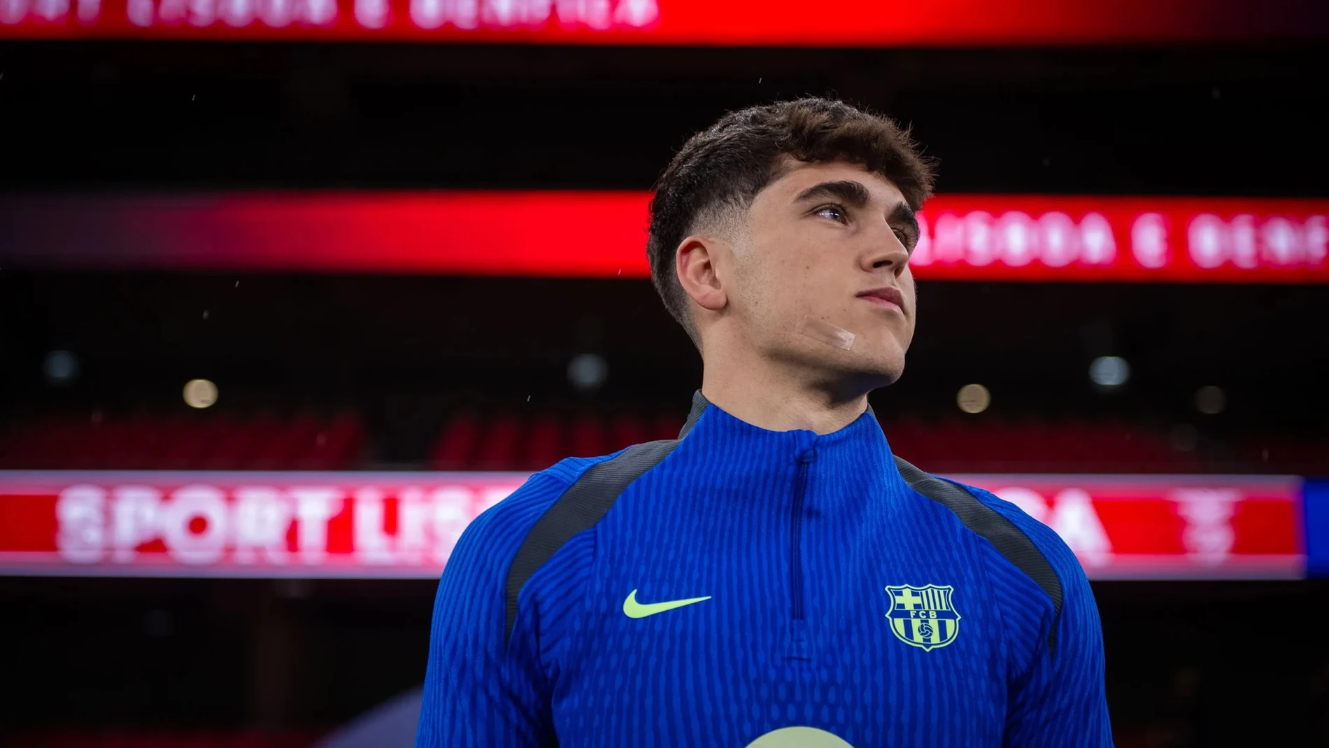 Cubarsí, en un entrenamiento del Barcelona