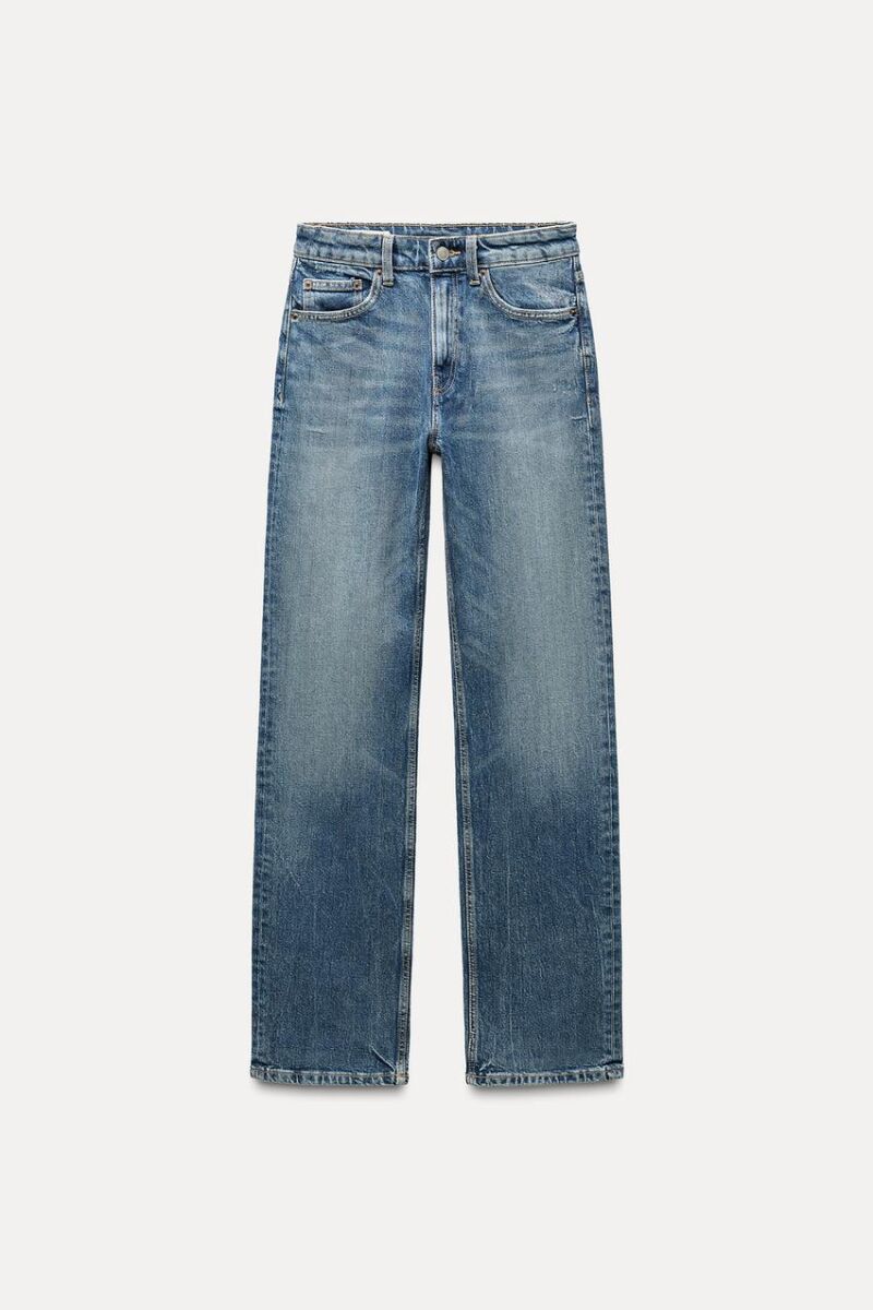 Jeans trf rectos tiro alto