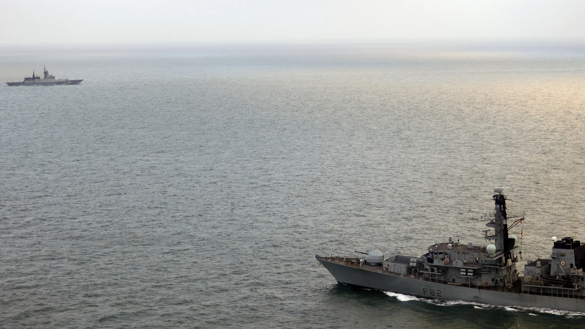 December 27, 2024: HMS Somerset (foreground) maintains watch on Russian corvette RFS Soobrazitelny...The Royal Navy has kept a constant watch on a Russian naval group throughout the Christmas holidays as it sailed past the British Isles...Nearly 200 crew of frigate HMS Somerset were recalled to their ship in Devonport Naval Base on Christmas Day and sailed on Friday December 27, making best speed to meet up with the corvette RFS Soobrazitelny and her two support vessels, MV Sparta II and MV G...