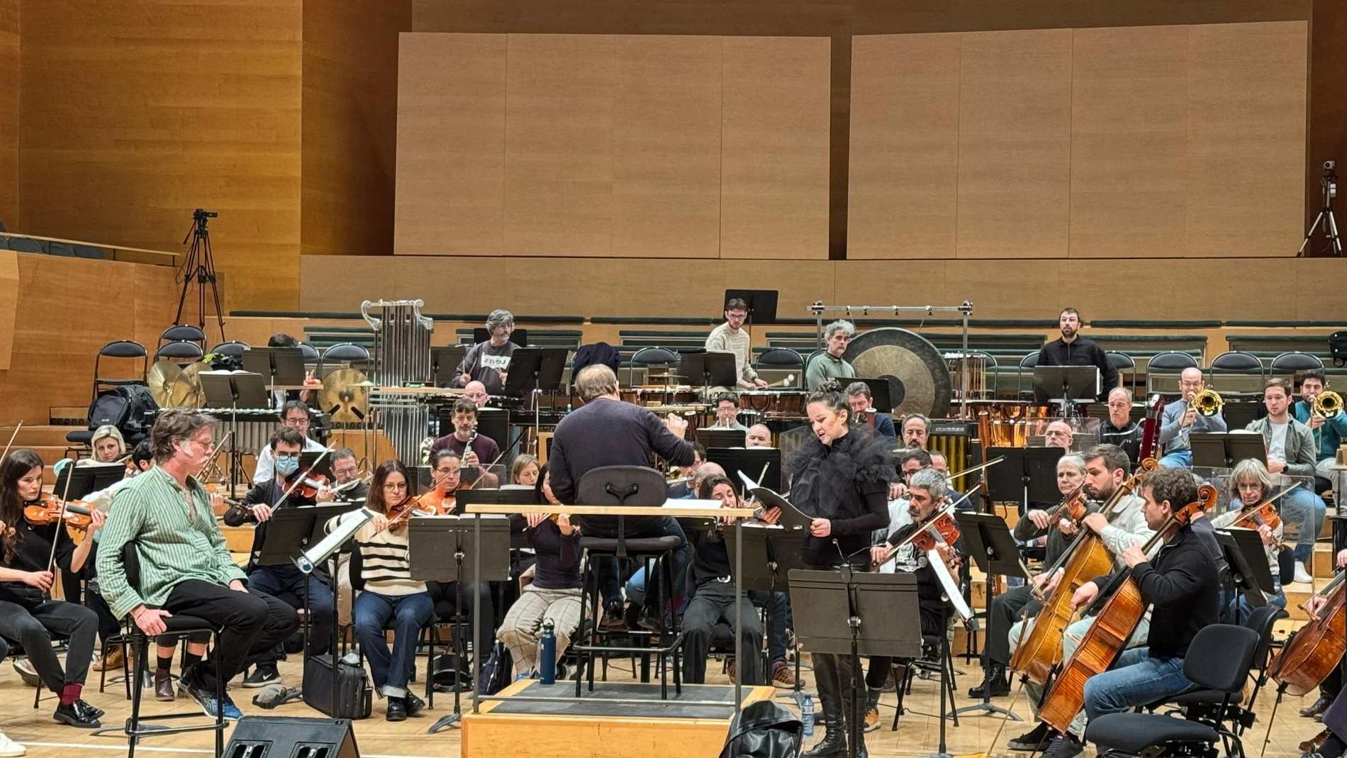 Ensayo del 'Dream Requiem' con Rufus Wainwright, Ludovic Morlot y Anna Prohaska en L'Auditori de Barcelona, este jueves 23 de enero EUROPA PRESS 23/01/2025