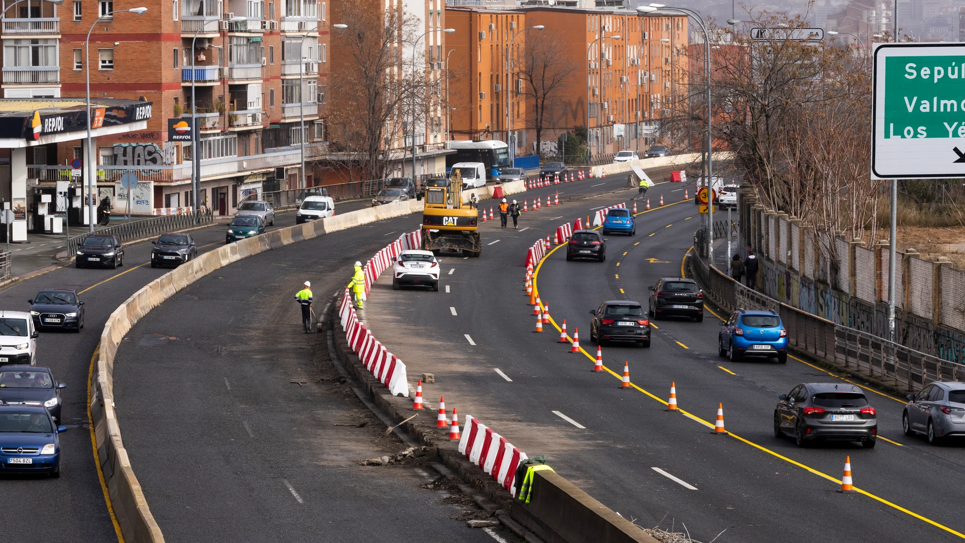 Obras en la A5.© Jesús G. Feria.