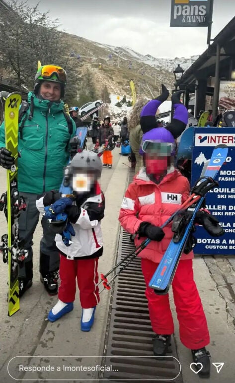 Fran Rivera y sus hijos en el story compartido por Lourdes Montes