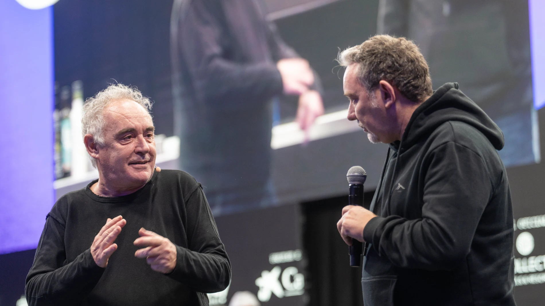 Ferran Adrià junto a Albert Adriá, en el congreso Madrid Fusión 2025