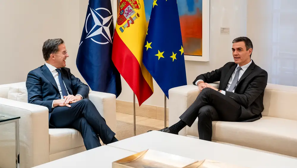 Pedro Sánchez recibe al secretario general de la OTAN, Mark Rutte