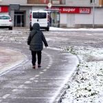 Nieve en la capital leonesa
