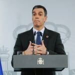 Comparecencia del presidente de Gobierno Pedro Sánchez tras la reunión del Consejo de Ministros. © Jesús G. Fe