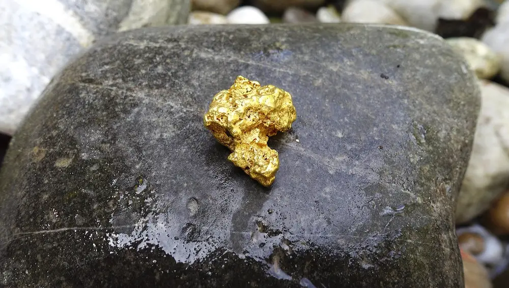Imagen de archivo de una pepita de oro