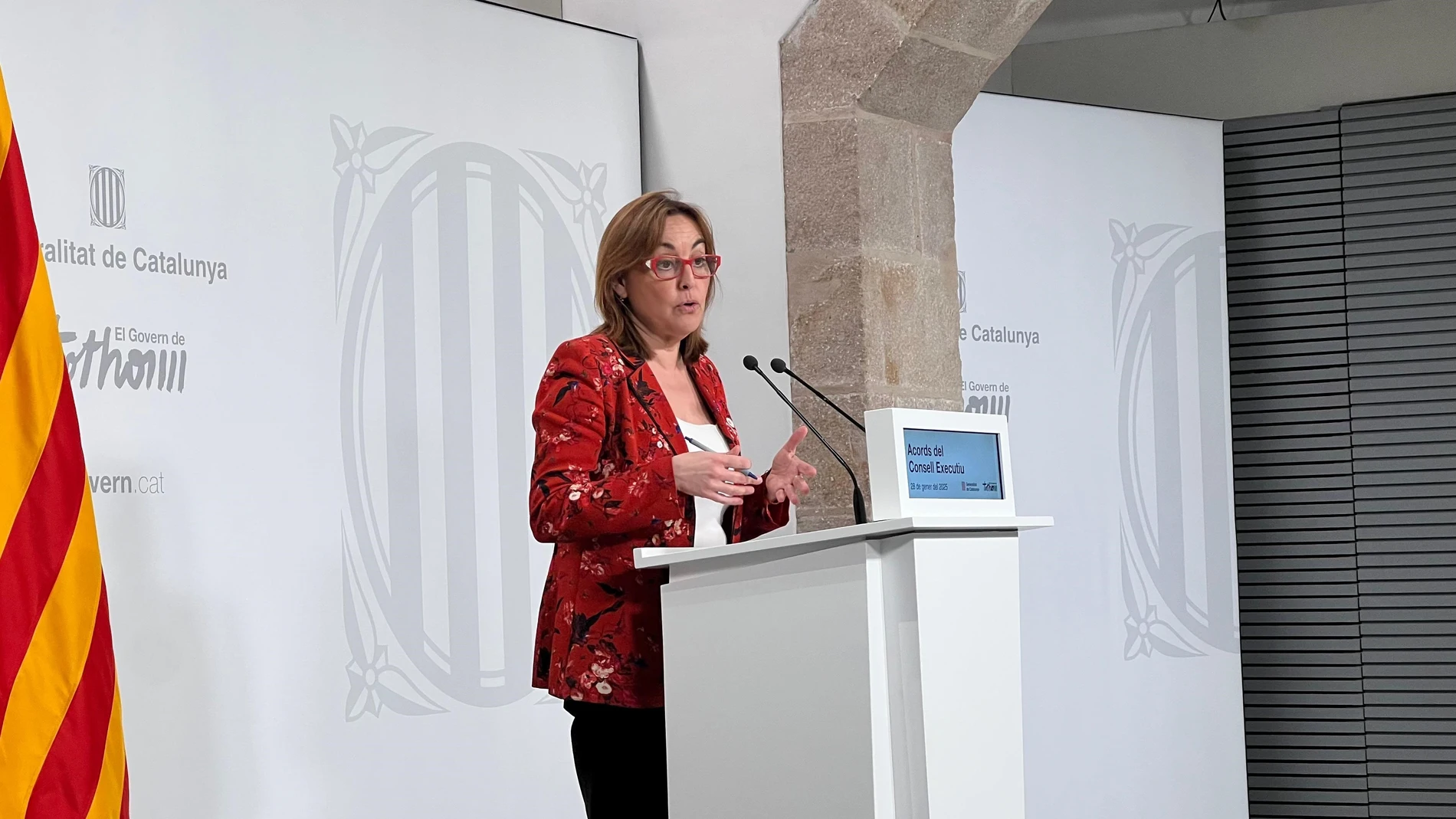 La consellera de Territorio, Vivienda y Transición Ecológica, Sílvia Paneque, en la rueda de prensa posterior al Consell Executiu EUROPA PRESS 28/01/2025
