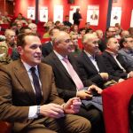 Conrado Íscar en el encuentro celebrado en el Teatro Zorrilla de Valladolid