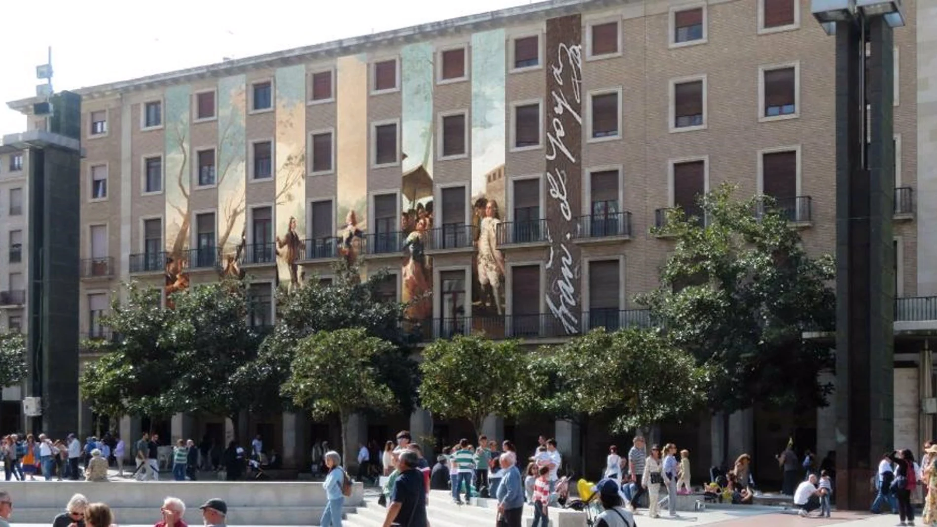 ARAGÓN.-Zaragoza.- El nuevo Centro Goya dará protagonismo a la fachada de la plaza del Pilar y abrirá sus puertas en 2027