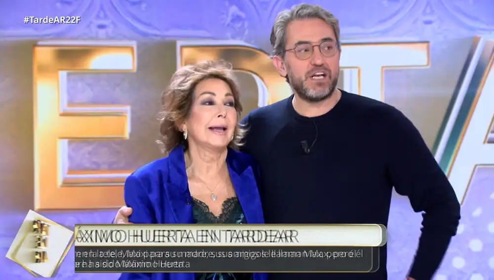 Ana Rosa Quintana y Máximo Huerta en 'TardeAR'