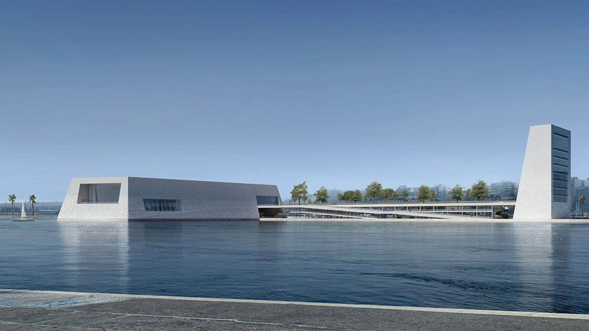 Imagen del diseño del Centro o Palacio de Congresos de Alicante, titulado "San Carlos"; nombre de una tercera fortaleza que existió en la ciudad y que se destruyó a finales del siglo XIX