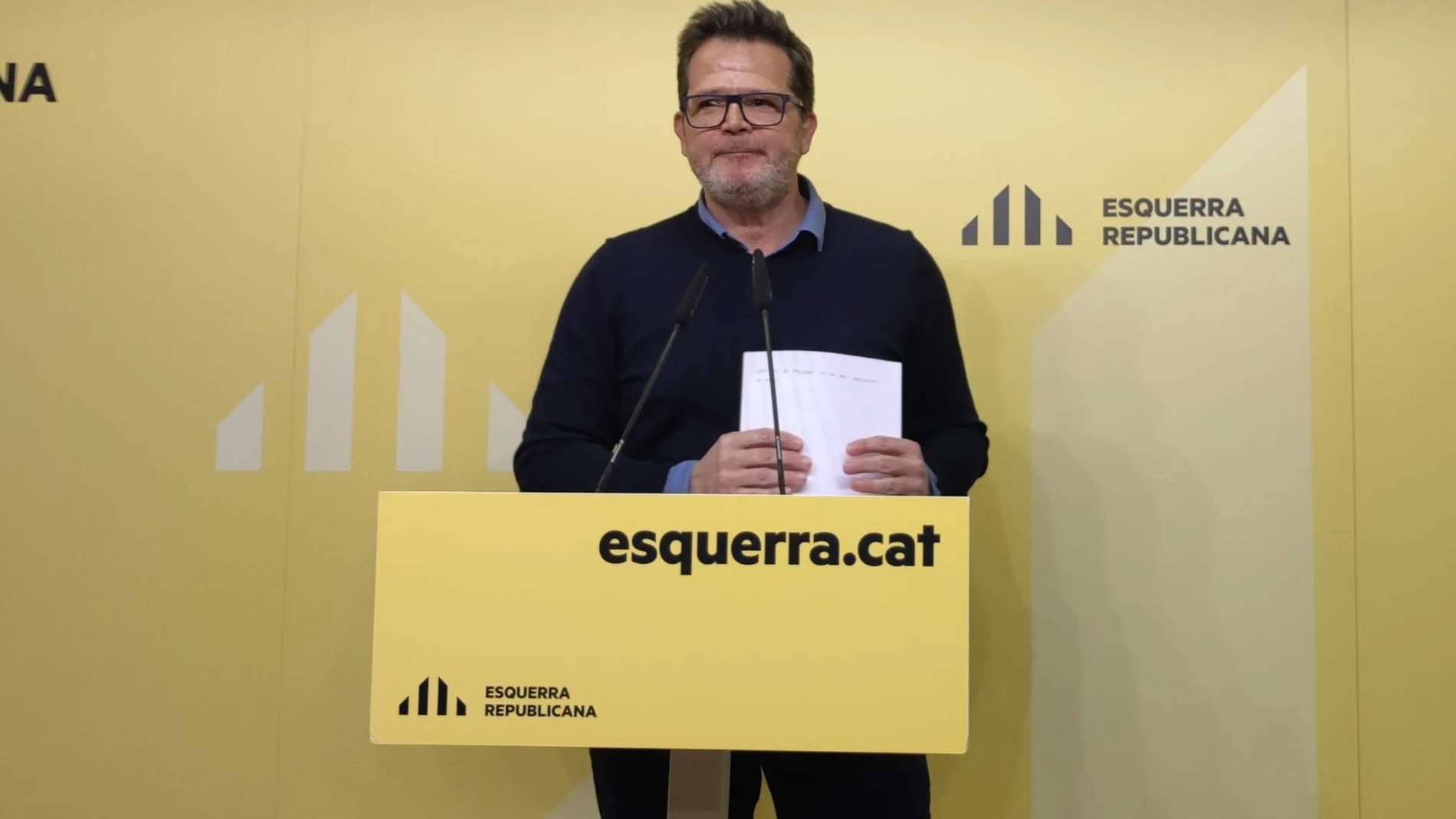 El vicesecretario general de Comunicación de ERC, Isaac Albert, en rueda de prensa EUROPA PRESS 03/02/2025