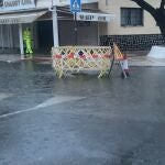 Una calle de Torremolinos inundada