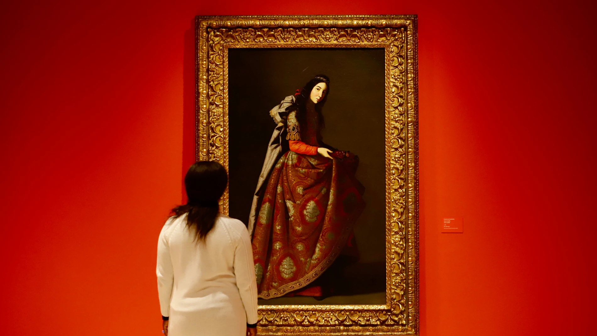 Detalle de exposición temporal 'Zurbarán. Santas'. A 03 de febrero de 2025, en Málaga (Andalucía, España). Inauguración exposición temporal 'Zurbarán. Santas' en el Museo Carmen Thyssen. Zurbarán. Santas’ reúne diez obras de Francisco de Zurbarán. 03 FEBRERO 2025 Álex Zea / Europa Press 03/02/2025