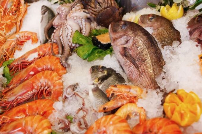 Fotografía de banco de imágenes sobre pescados y mariscos  Fotografía de banco de imágenes sobre pescados y mariscos