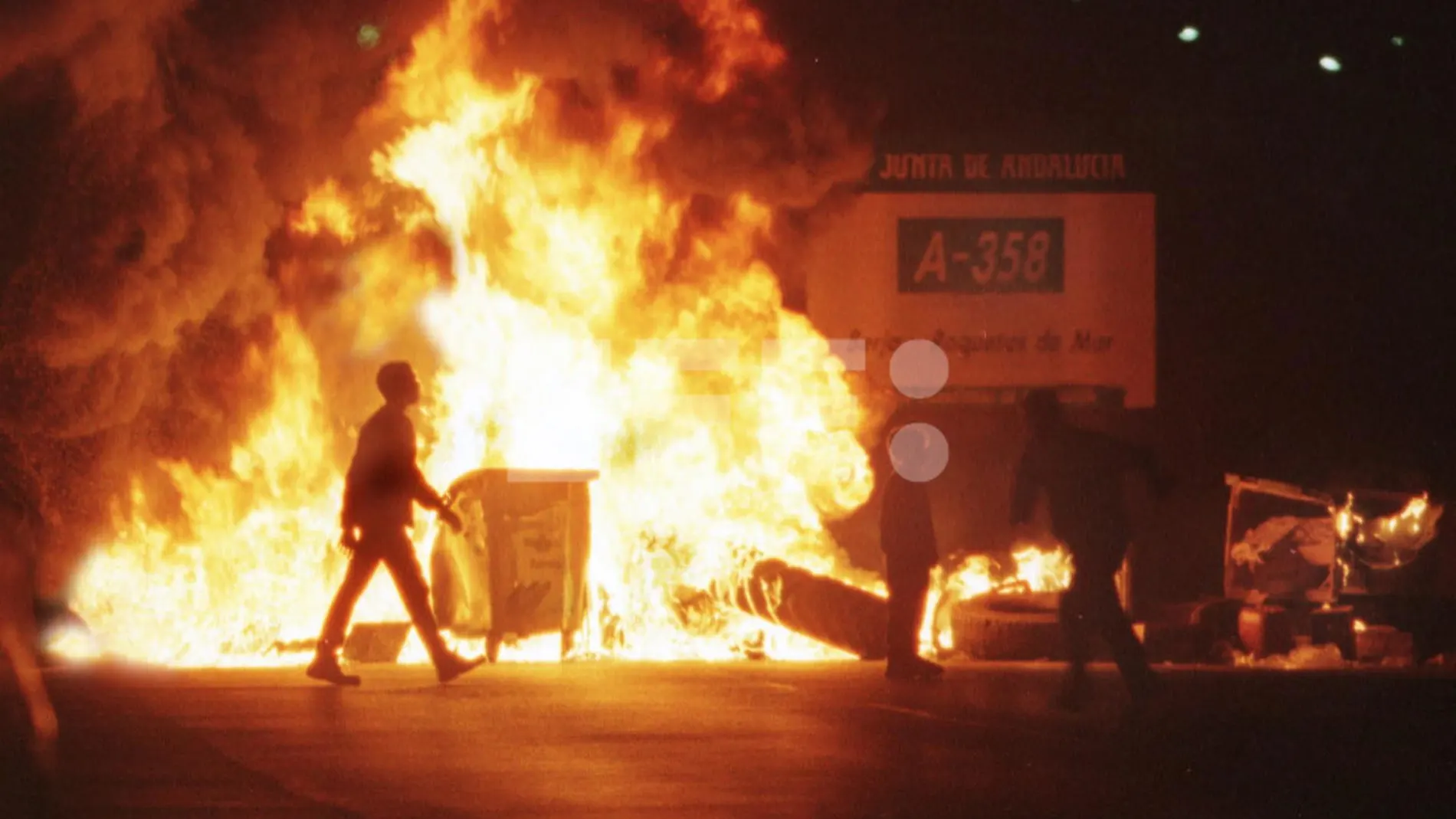 Barricadas durante los enfrentamientos