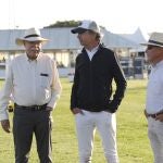 Leopoldo Palacios, Armando Trapote y Javier Trenor en la pista principal de Montenmedio
