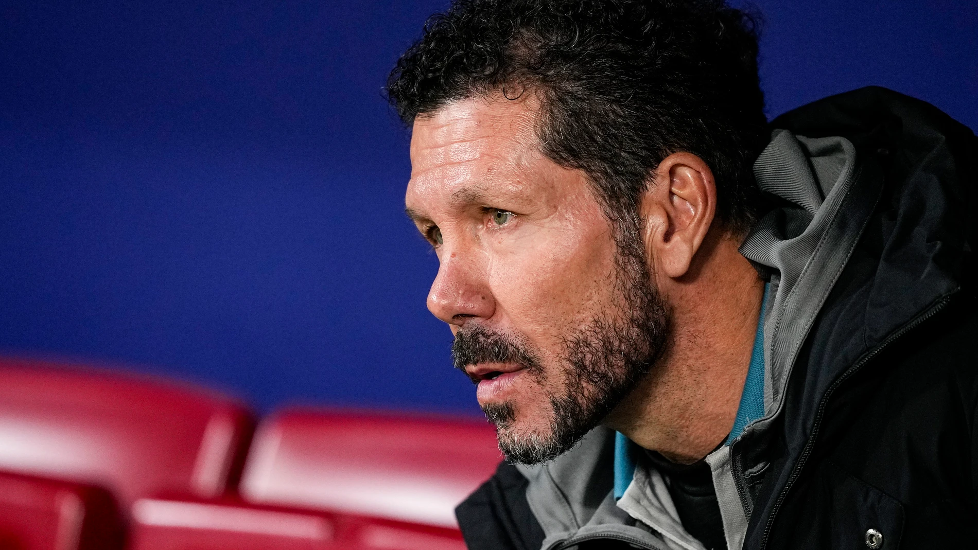 Diego Pablo "Cholo" Simeone, head coach of Atletico de Madrid, looks on during the Copa del Rey Quarter Final match between Atletico de Madrid and Getafe CF at Riyadh Air Metropolitano stadium on February 4, 2025, in Madrid, Spain. AFP7 04/02/2025 ONLY FOR USE IN SPAIN