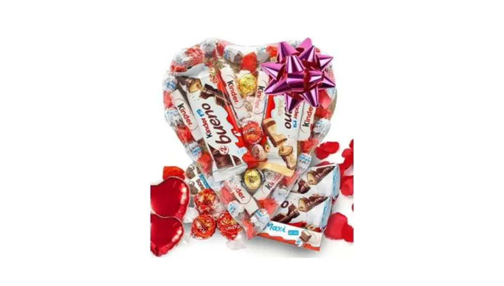 Corazón de Chocolate con Kinder Bueno
