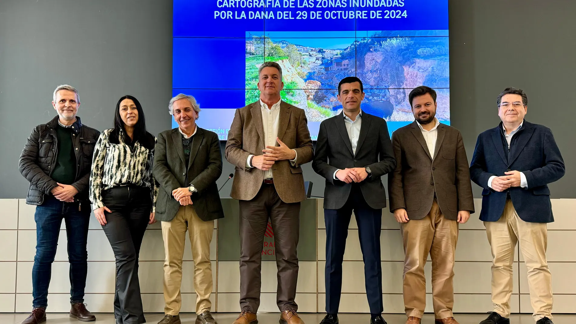 El conseller de Medio Ambiente, Infraestructuras y Territorio, Vicente Martínez Mus, ha participado en la presentación de la nueva cartografía DANA