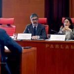 La consellera de Interior, Núria Parlon, y el director de los Mossos, Josep Lluís Trapero, comparecen en el Parlament
