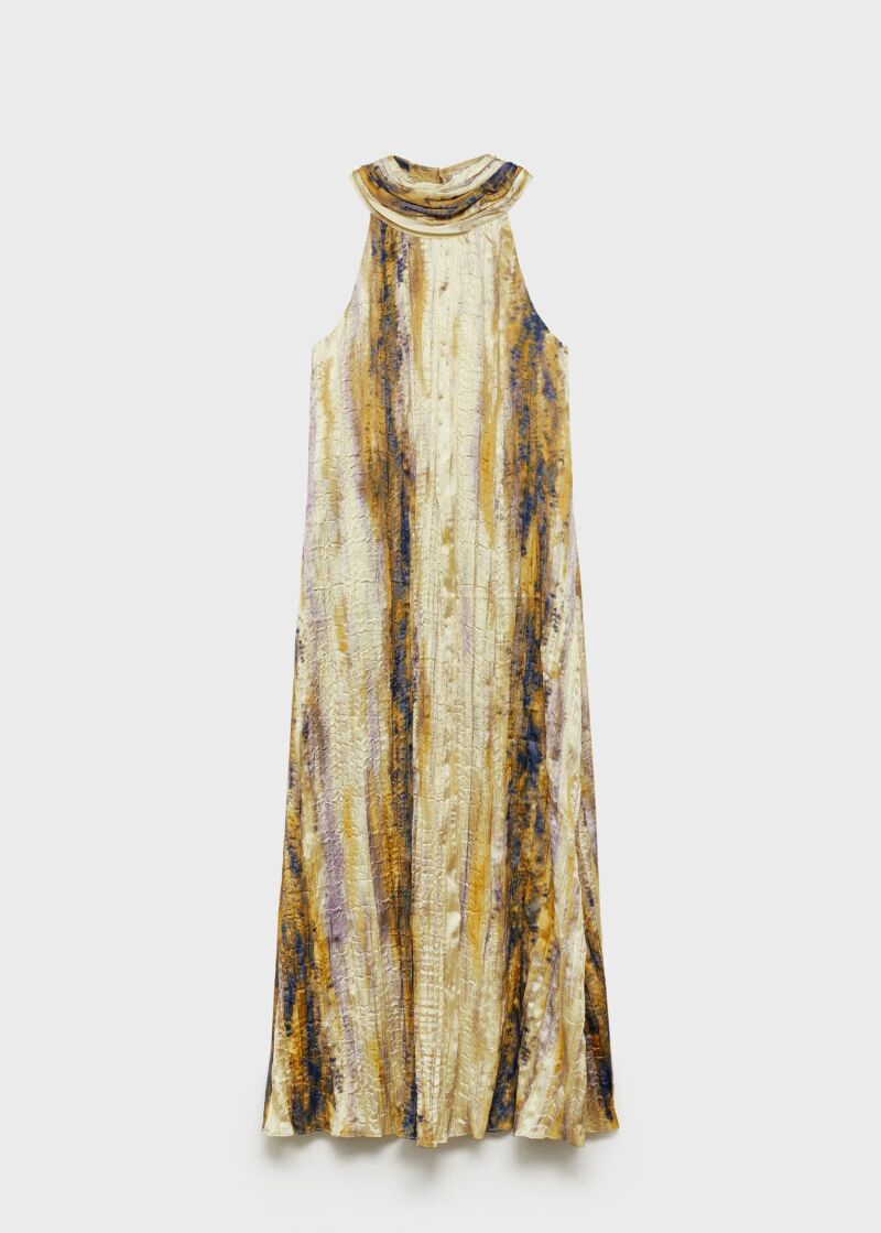 Vestido de efecto satinado.