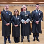 El presidente del TSJCyL, José Luis Concepción, con los nuevos jueces