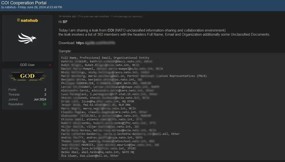 El ataque del hacker a la base de datos de la OTAN