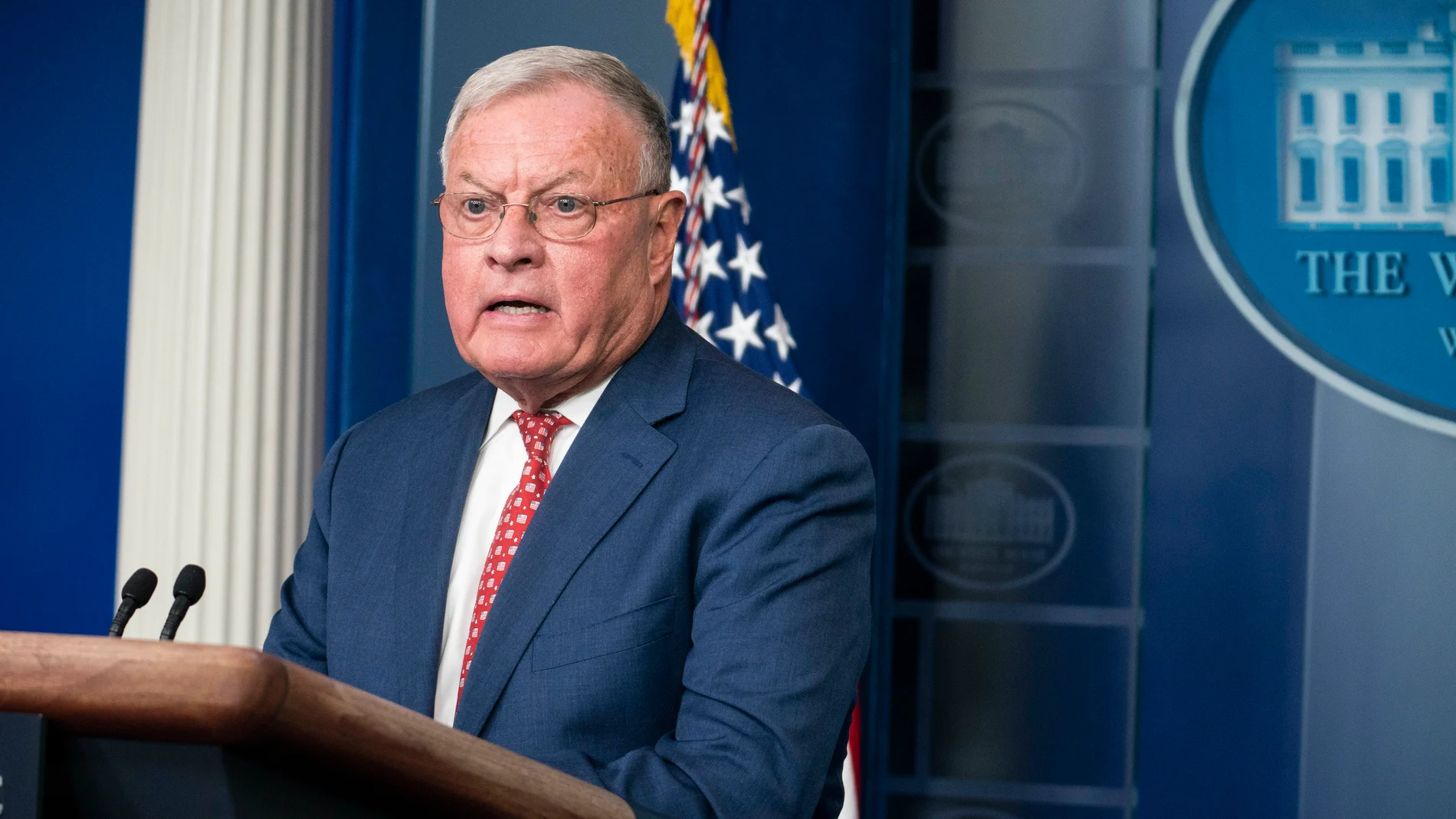 (Foto de ARCHIVO)September 22, 2020, Washington, District of Columbia, USA: Keith Kellogg, National Security Advisor to Vice President Mike Pence and retired Lieutenant General in the United States Army, speaks about former coronavirus task force member Olivia Troye at a press briefing in the Brady Press Briefing Room of the White House in Washington, DC on Tuesday, September 22, 2020Europa Press/Contacto/Sarah Silbiger22/09/2020 ONLY FOR USE IN SPAIN