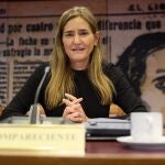 La vicepresidenta tercera y ministra para la Transición Ecológica y el Reto Demográfico, Sara Aagesen Muñoz, durante su comparecencia ante la Comisión de Transición Ecológica, en el Senado