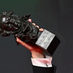 Imagen de un "cabezón" en la 39.ª edición de los Premios Goya de la Academia de Cine