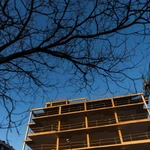 Edificio de viviendas en construcción en Madrid.