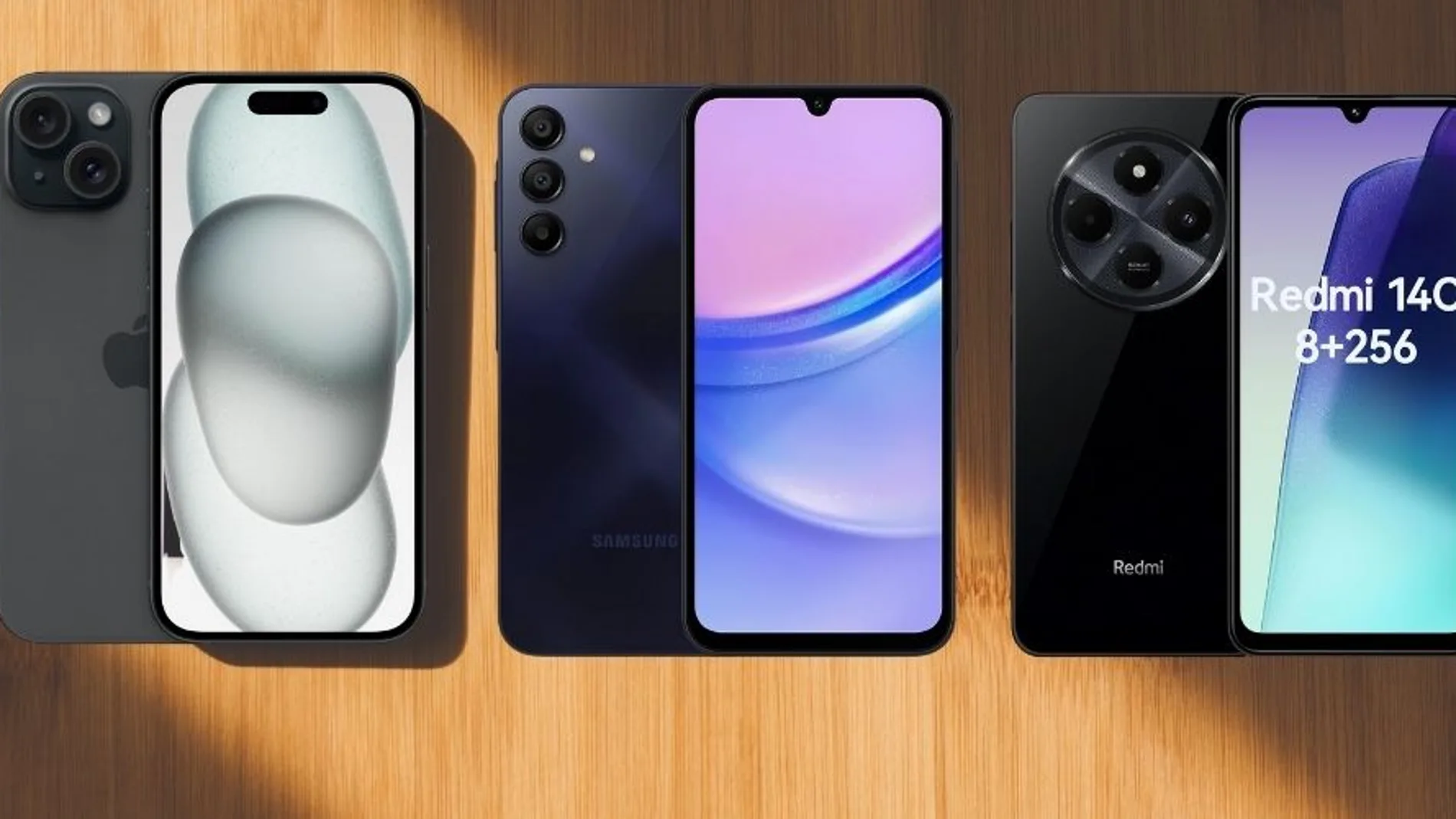iphone samsung y redmi
