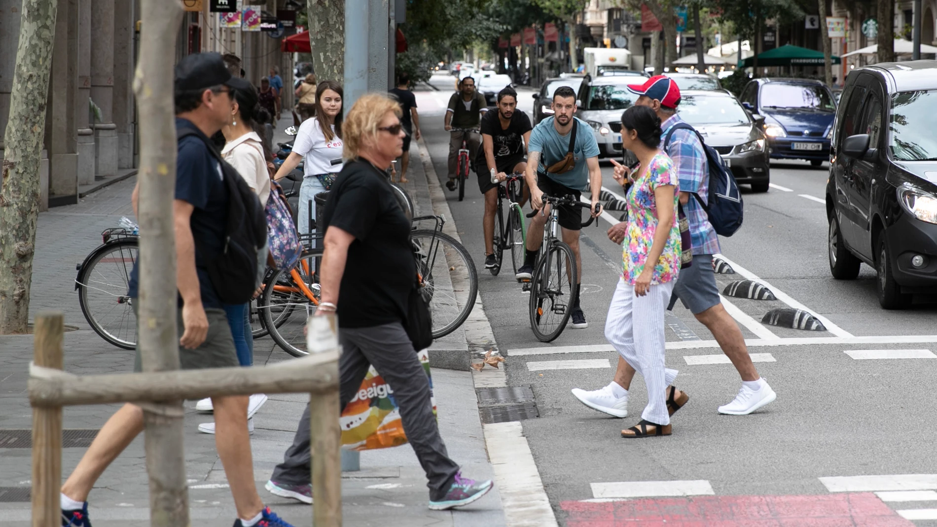 Carril bici en Barcelona