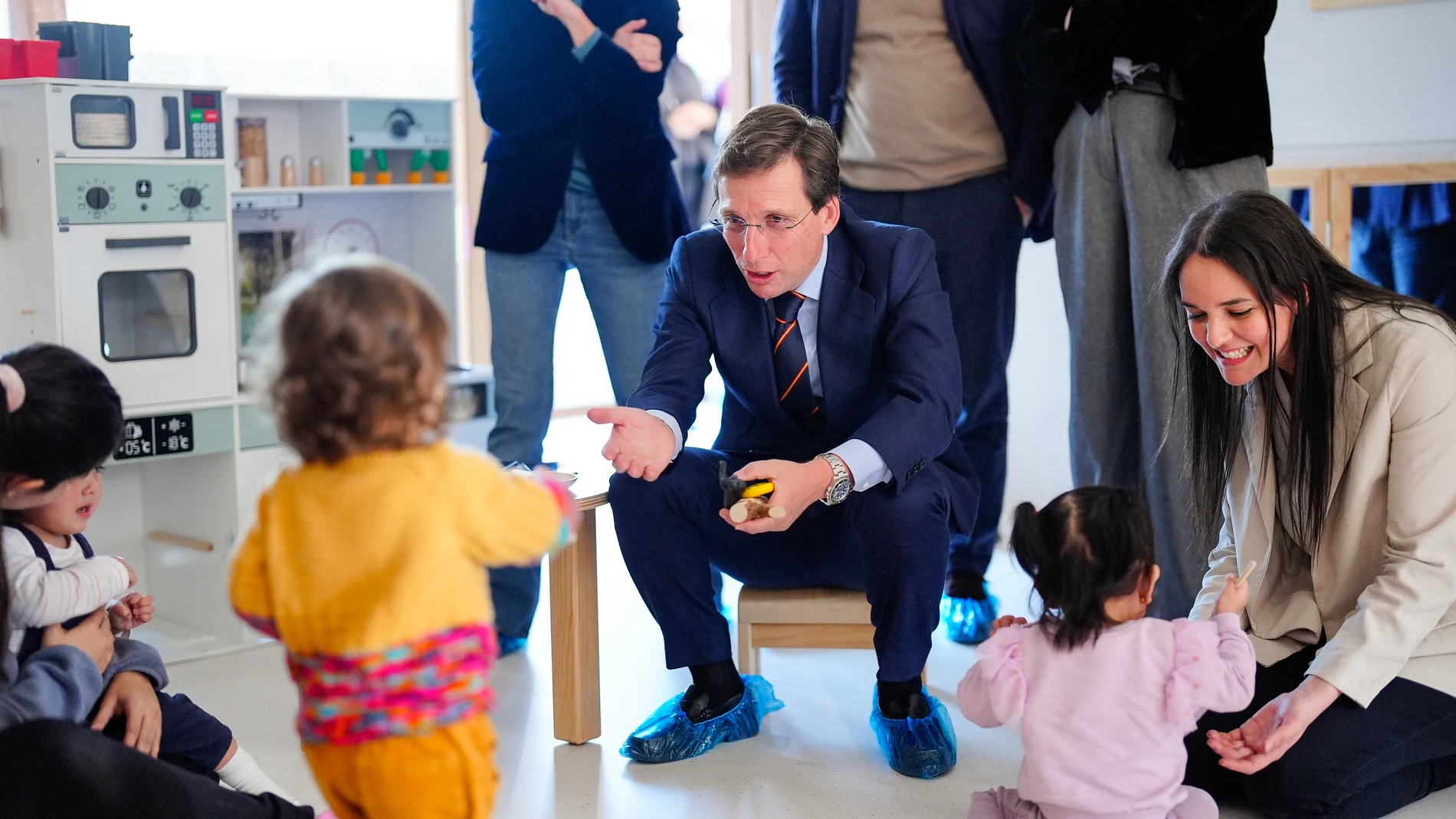 El alcalde, esta mañana, en la nueva escuela infantil María Moliner