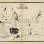 Mapa topográfico de Barcelona en 1855