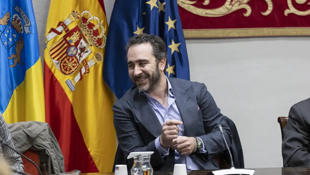 Víctor de Aldama en su comparecencia en el Parlamento de Canarias, en la comisión parlamentaria que investiga la compra de material sanitario por parte del Gobierno de Canarias durante la pandemia.
