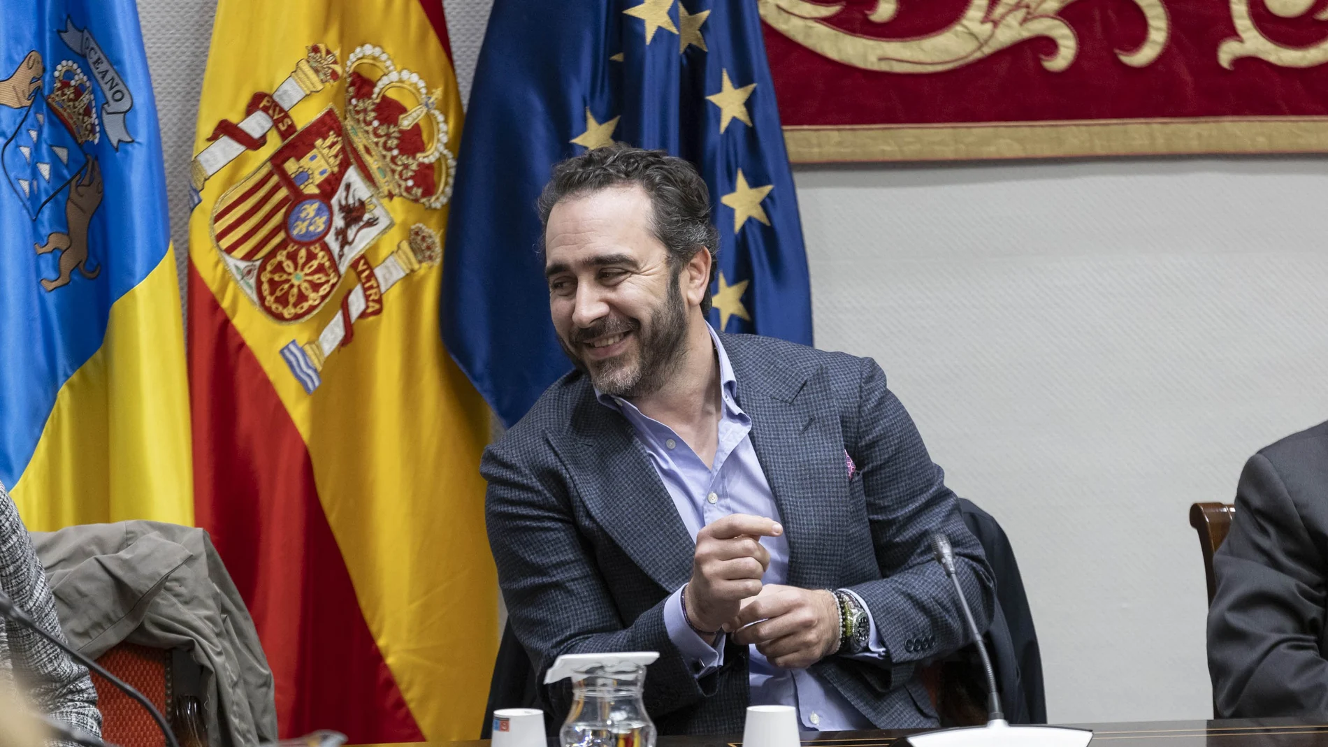 Víctor de Aldama en su comparecencia en el Parlamento de Canarias, en la comisión parlamentaria que investiga la compra de material sanitario por parte del Gobierno de Canarias durante la pandemia.