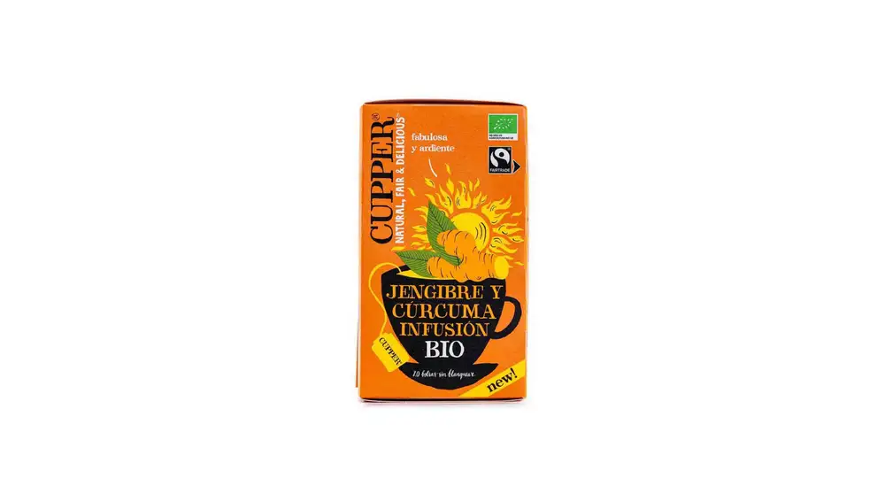 Infusión de jengibre y cúrcuma