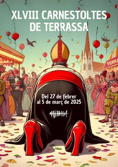 El cartel oficial del Carnaval de Tarrasa (Barcelona) que denunció Abogados Cristianos