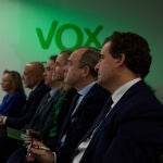 Concejales de VOX de diferentes Ayuntamientos de España ofrecen una rueda de prensa en la sede del partido 