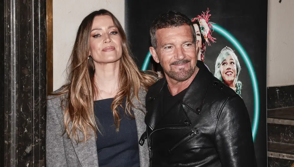 Nicole Kimpel y Antonio Banderas en el estreno de "Gypsy"