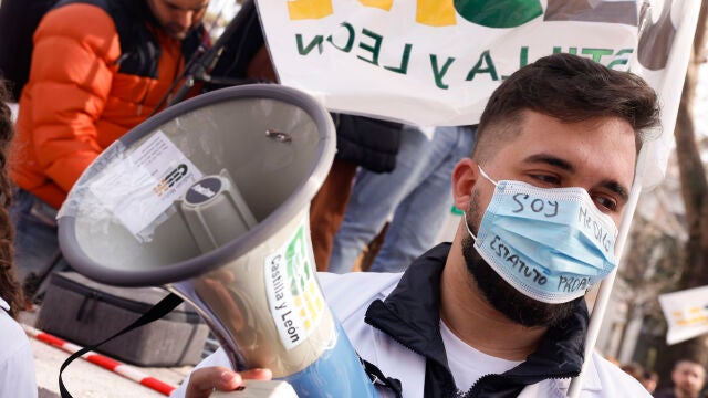 Manifestación de médicos para exigir estatuto propio