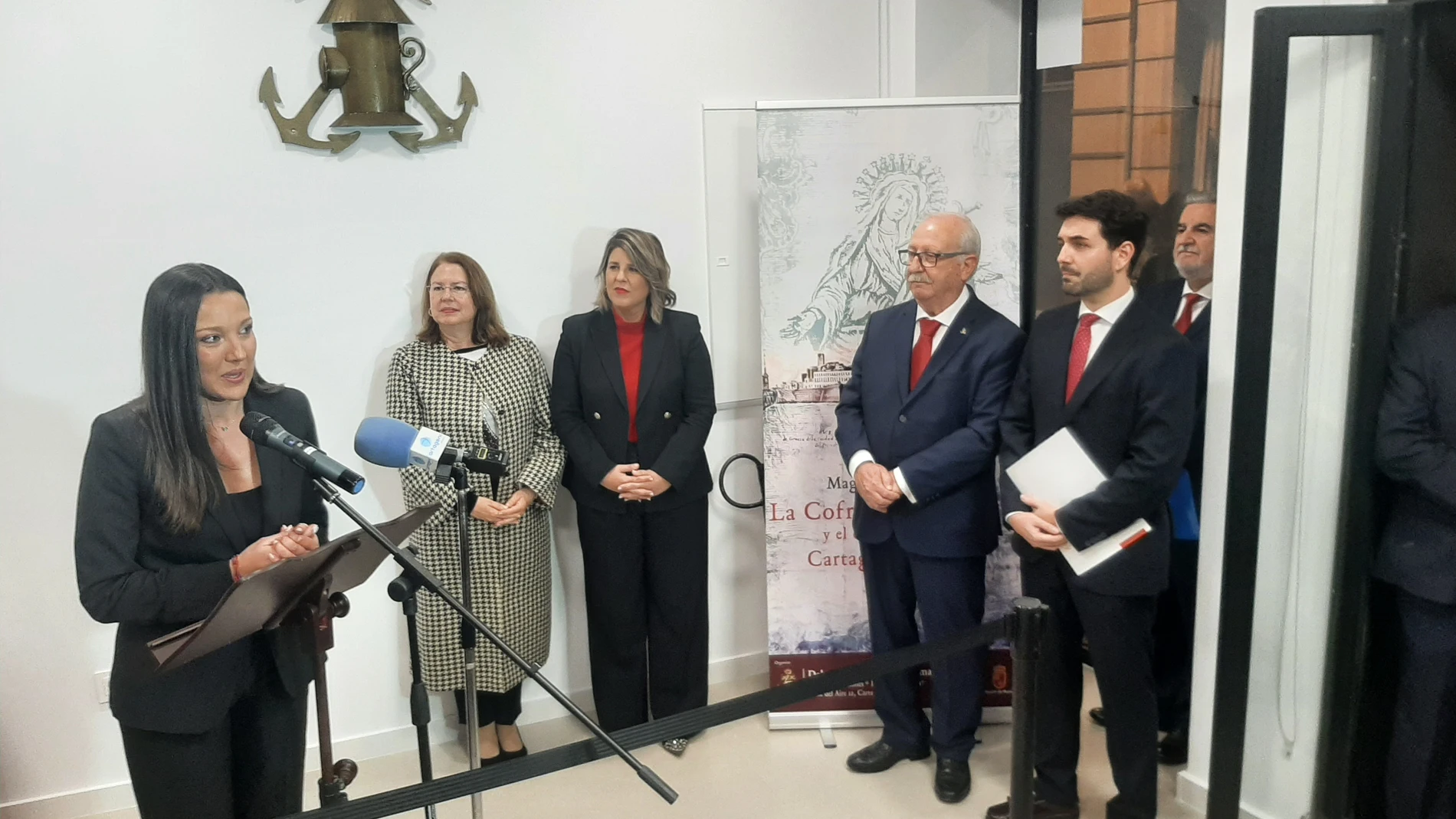 La consejera de Turismo, Cultura, Juventud y Deportes, Carmen Conesa, en el acto inaugural del nuevo espacio expositivo de la Cofradía California. Carme Ripollés / Europa Press 14/02/2025