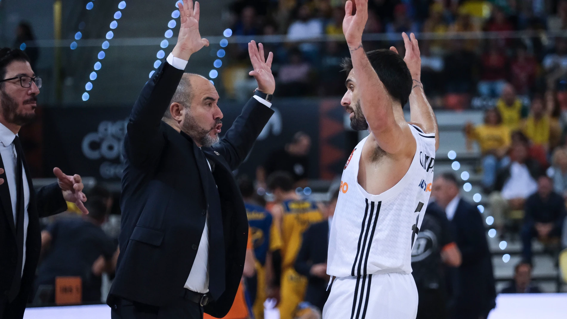Chus Mateo y Campazzo, en la semifinal ante el Dreamland Gran Canaria