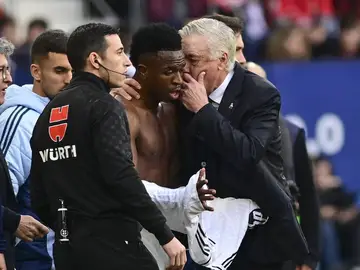 Ancelotti, en un momento del partido entre Osasuna y el Real Madrid Ancelotti, en un momento del partido entre Osasuna y el Real Madrid