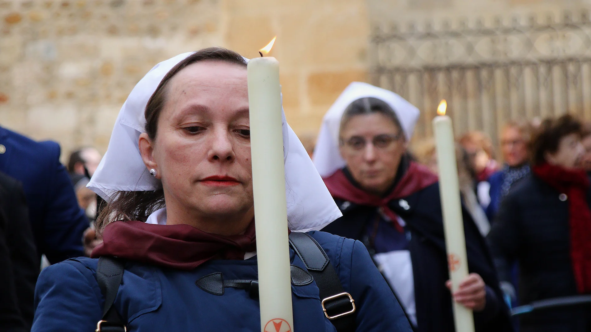 La Hospitalidad de Nuestra Señora de Lourdes en León celebra una procesión de antorchas, con salida y llegada a la Catedral