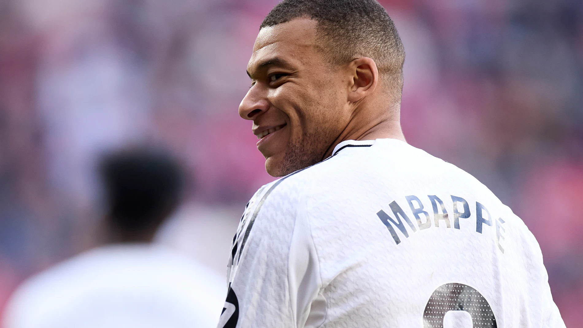 Kylian Mbappe of Real Madrid CF celebrates after scoring goal during the LaLiga EA Sports match between CA Osasuna and Real Madrid CF at El Sadar on February 15, 2025, in Pamplona, Spain. AFP7 15/02/2025 ONLY FOR USE IN SPAIN