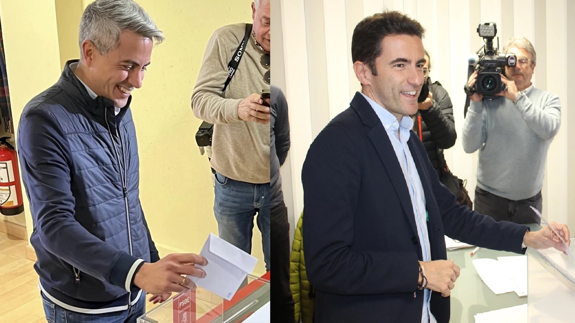 Zuloaga y Casares votan en las elecciones primarias REMITIDA / HANDOUT por CANDIDATURAS PSOE CANTABRIA Fotografía remitida a medios de comunicación exclusivamente para ilustrar la noticia a la que hace referencia la imagen, y citando la procedencia de la imagen en la firma 16/02/2025